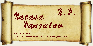 Nataša Manjulov vizit kartica